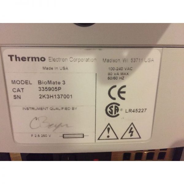 Thermo Scientific BioMate 3 Spectrophotometer