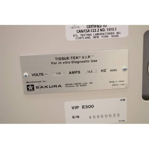 Processador de Tecidos Sakura Tissue Tek VIP E300 a Vácuo
