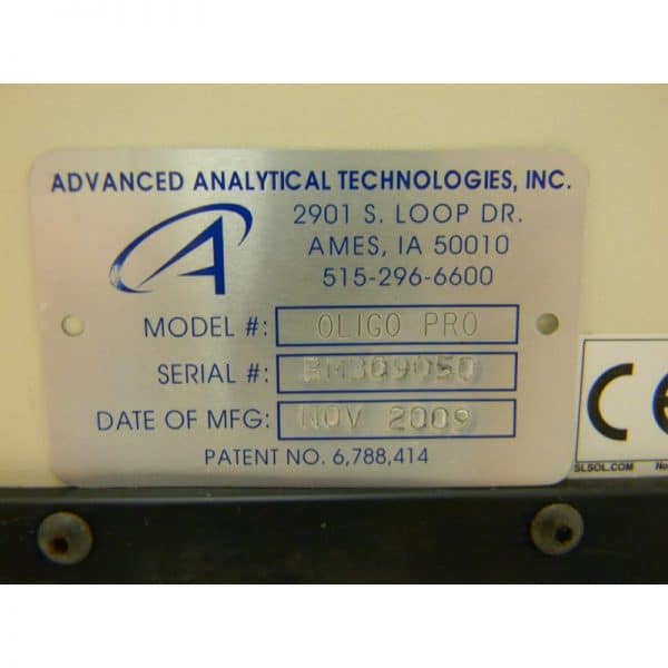 Advanced Analytical Oligo Pro 96XT Parallel Capillary Electrophoresis System