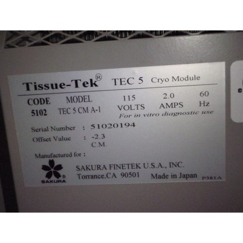 Sakura Tissue-Tek TEC 5 CM A-1 Estación de Inclusión de Tejidos