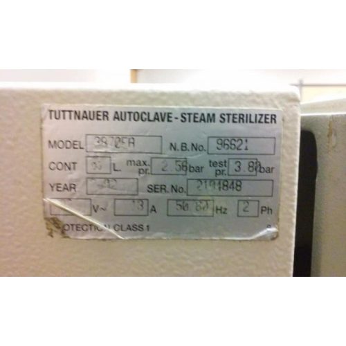 Tuttnauer 3870EA Fully Automatic Autoclave Sterilizer