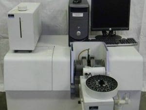 Perkin Elmer AAnalyst 600 Atomic Absorption Spectrometer With Computer and Software