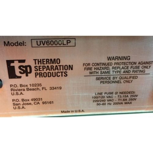 Thermo Finnigan UV6000LP Spectra Systeem