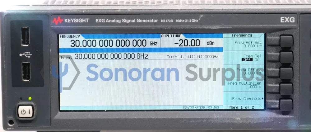 Generador de Señal RF Keysight N5173B EXG Serie X – Fuente de